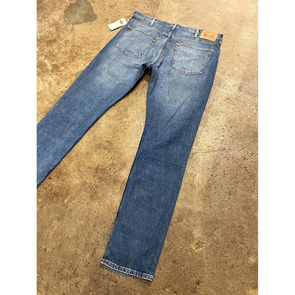 Levi's 512 Slim Taper Fit Jeans Mens 38x34 Blue Denim‎ Cotton Stretch High Rise